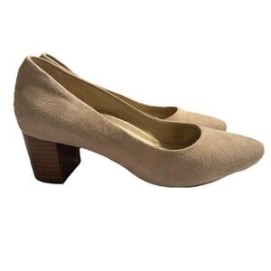 Aerosole beige Silver star Suede Pumps Memory Foam Size 6